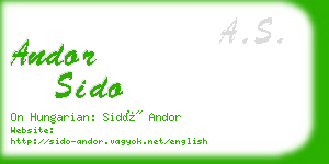 andor sido business card